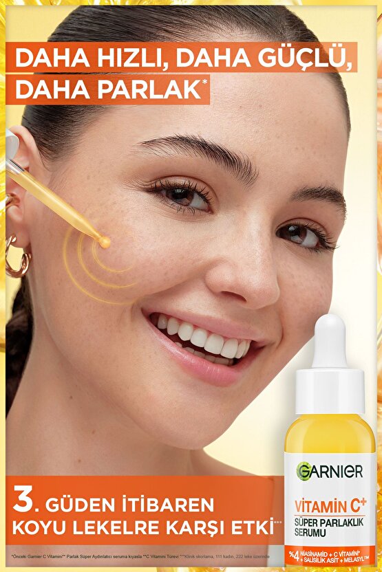 Vitamin C+ Süper Parlaklık Serumu (Niasinamid, Salisilik, Melasyl)