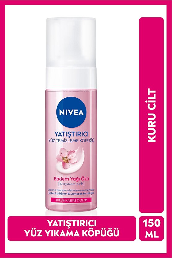 Yatıştırıcı Yüz Yıkama Köpüğü 150ml, Derinlemesine Temizlik, Nemlendirici, Hassas ve Kuru Ciltler