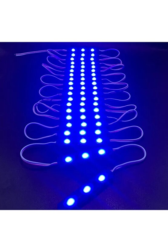 10 Adet 5 Watt Mavi Işık Ip65 Modül Led, 10 Adet Magnetli, Çok Kaliteli Mavi Işık Modül Led