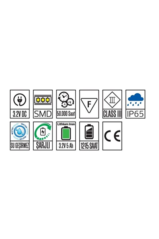 Grand 300w Solar Ledli Sokak Lambası 6400k Beyaz