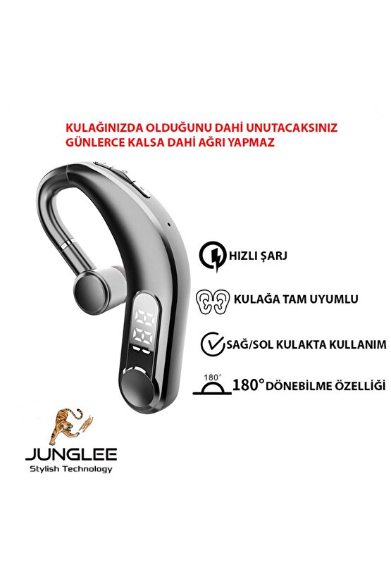 Mikrofonlu Kablosuz Tek Bluetooth Kulaklık Uzun Şarj Süresi Sporcu Ve Konuşma Ve Müzik Dinleme