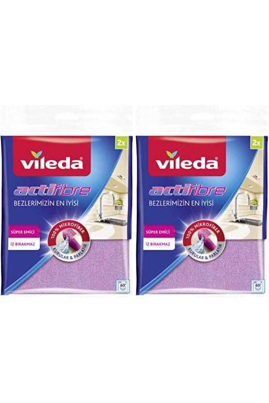 2 Paket 2li Actifibre Mikrofiber Bez