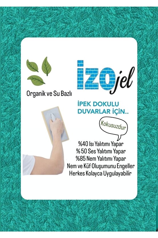 Organik Ipek Sıva - Izo-011-yr - 2 Mt2 (12 Boyut) - Dekoratif Ses & Isı & Nem Yalıtım Sıvası