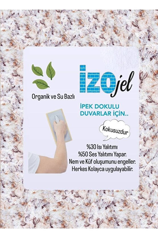 Organik Ipek Sıva - Dekoratif Yalıtım Sıvası - Ses & Isı & Nem Yalıtımı - Izo-070 - 4 M2