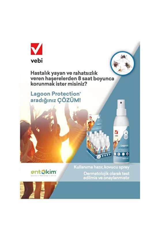 Lagoon 8 Saat Etkili Kene, Tatarcık, Sivrisinek, Karasinek Kovucu Vücut Spreyi 100ml