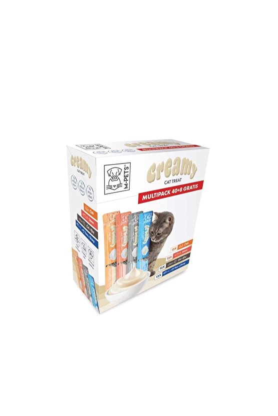 4 Lezzet Karışık Kedi Creamy 40 8 Bedelsiz 48x15gr