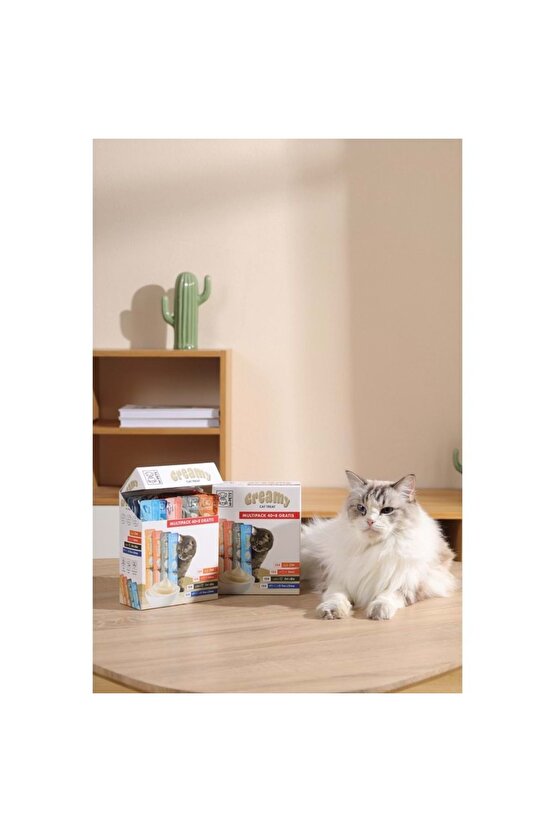 4 Lezzet Karışık Kedi Creamy 40 8 Bedelsiz 48x15gr