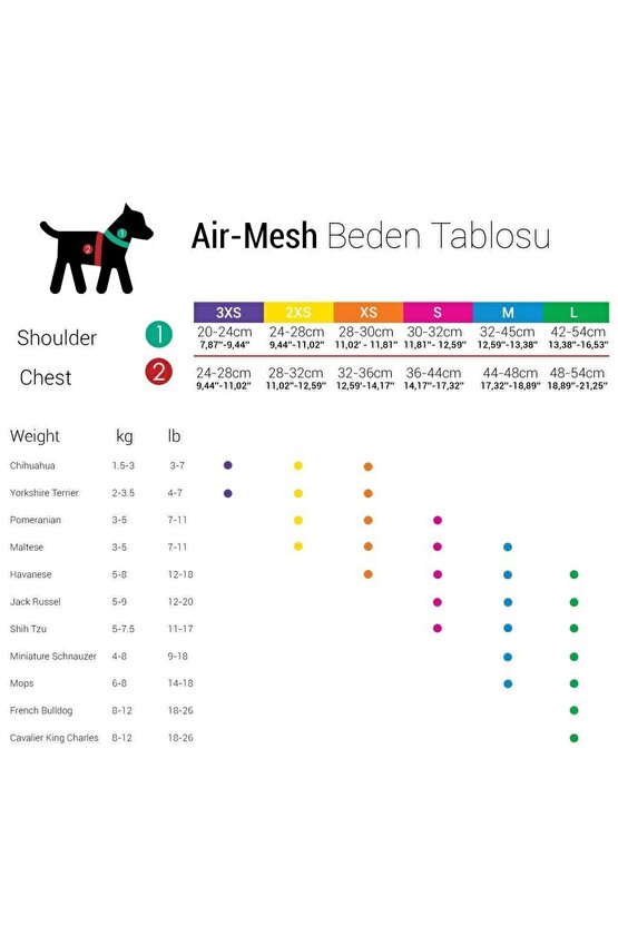 Airmesh Göğüs Tasması Medium