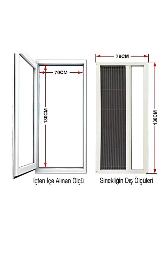 Antrasit Gri Plise Sineklik Kapı