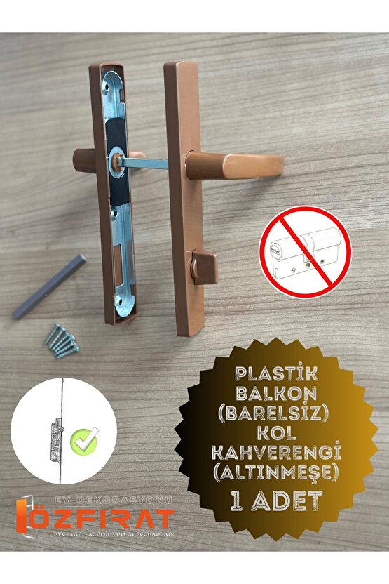 Pvc Pimapen Plastik Kapı Kolu Balkon Kahverengi(ALTINMEŞE) 1 Adet