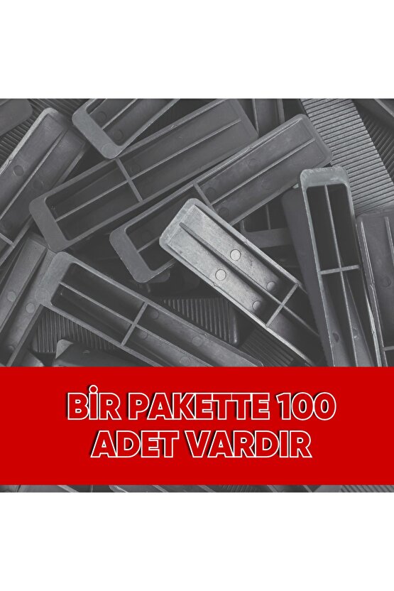Fayans Seramik Seviye Tespit Derz Artısı Derz Klips Sabitleme Takozu 100 Adet