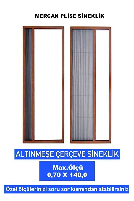 Mercan-plise Akordiyon Sürgülü Pencere Sineklikleri En-0.60 B0y-130.0