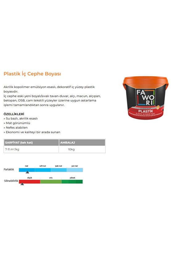 Filli Boya Plastik Iç Cephe Boyası 10 Kg Kırık Beyaz