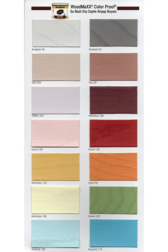 Woodmaxx® Color Prof Su Bazlı Dış Cephe Ahşap Boyası 2,5 Lt