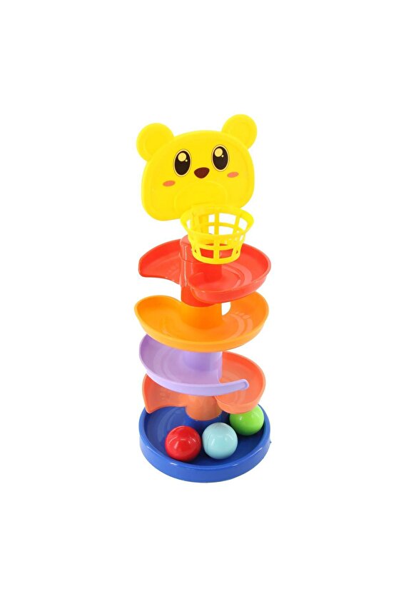 DODBY Jumbo Gökkuşağı Kule - Dönen Kule - Şekilli Dönebilen Kule - İlk Oyuncaklar - Bebek Oyuncaklar