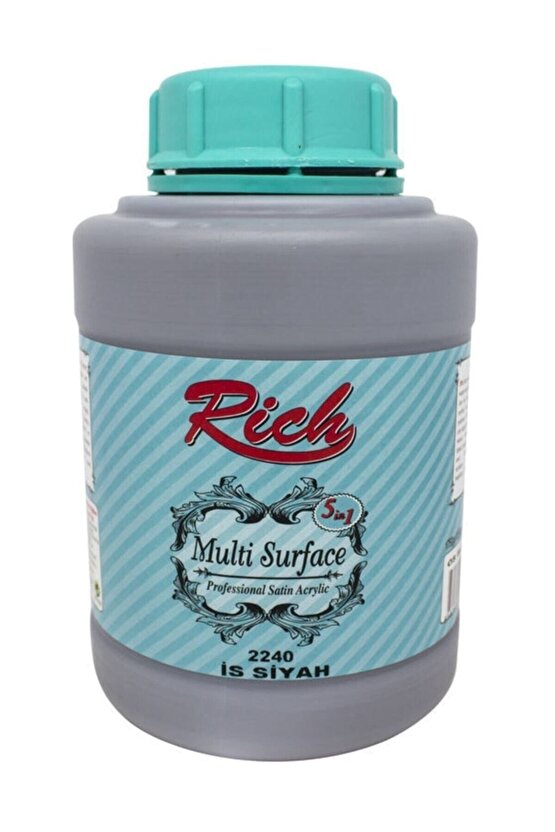 Multi Surface Her Yüzey Için Akrilik Boya 1750 gr. 2240 Is Siyahı