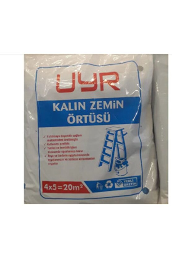 Kalın Zemin Örtüsü Örtü Zemin Brandası Eşya Koruma Naylonu 4x5=20metrekare