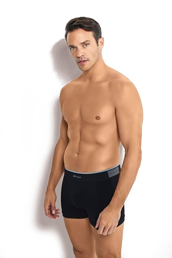 Erkek Mikrofiber Dikişsiz Boxer Siyah  276