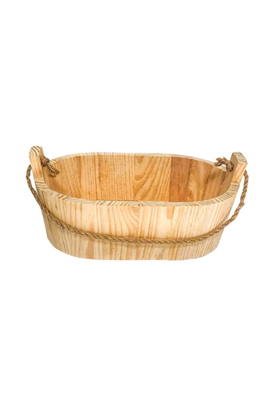 Ahşap Oval Çok Amaçlı Ham Kutu 11x18x6 Cm