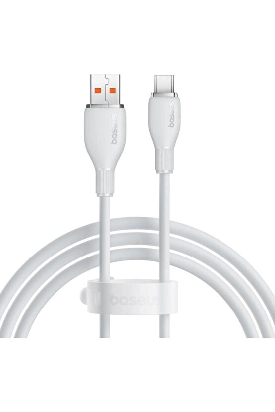 Pudding Serisi Hızlı Şarj Özellikli Type-c To Type-c 100w, 1,2m Beyaz