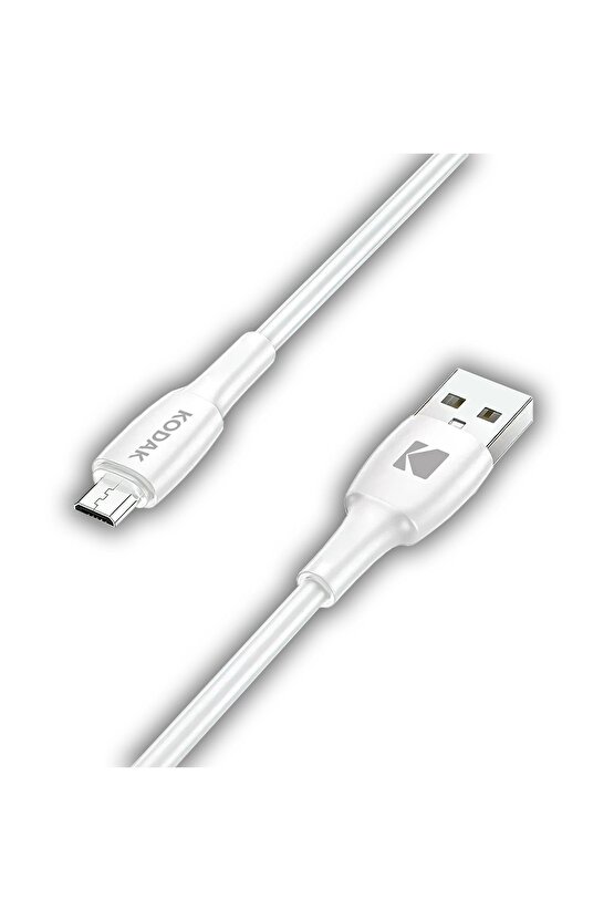 Android Için Mikro USB Şarj Kablosu Kaliteli Esnek Beyaz Hızlı Şarj 1 Metre Usb Kablo