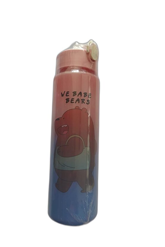 Taros Stickerli Tritan Ayı Figürlü Motivasyon Matarası 800 ml