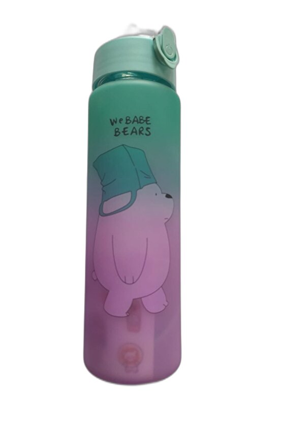 Taros Stickerli Tritan Ayı Figürlü Motivasyon Matarası 800 ml