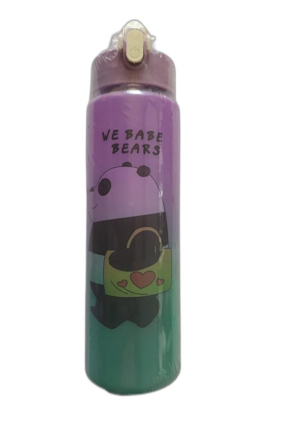 Taros Stickerli Tritan Ayı Figürlü Motivasyon Matarası 800 ml