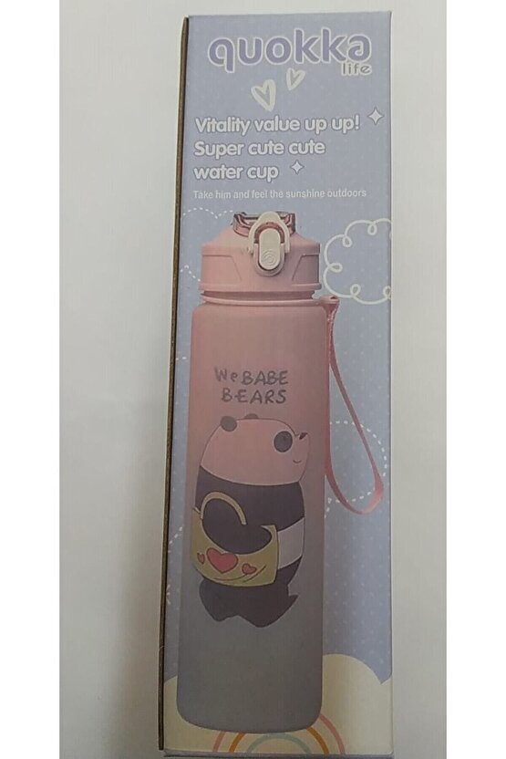 Taros Stickerli Tritan Ayı Figürlü Motivasyon Matarası 800 ml