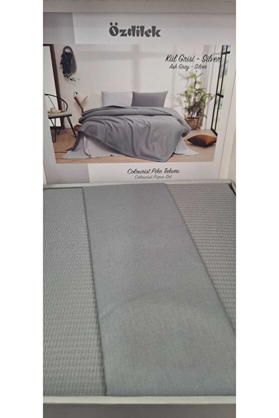 Colourist Kül Gri-Silver Çift Kişilik Pike Takımı