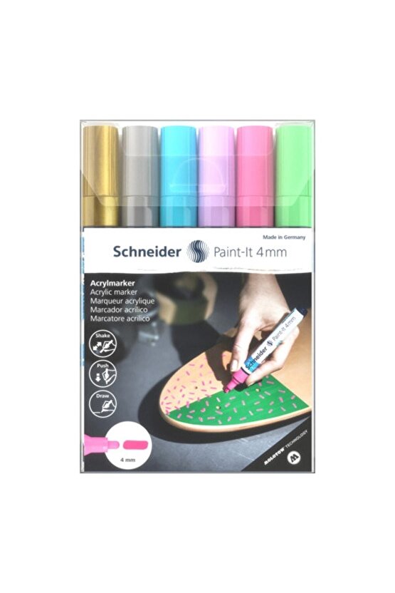 Paint-it 320 Akrilik Marker 4 Mm 6lı Kalem Seti