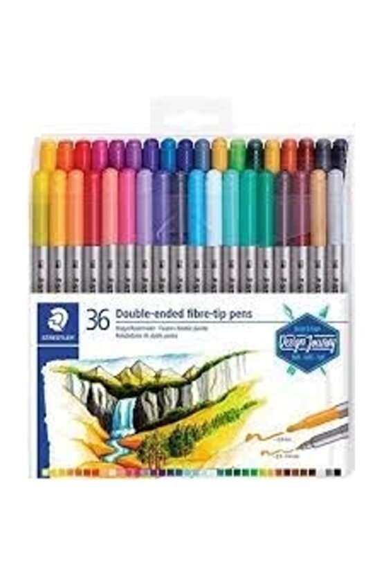 Çift Uçlu Keçeli Kalem 3.0 - 0,8mm 36lı
