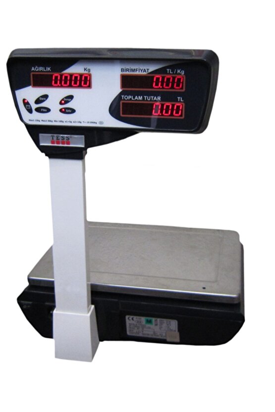 Mt-30 Kg X 5  10 Gr Fiyat Hesaplamalı Boyunlu Terazi