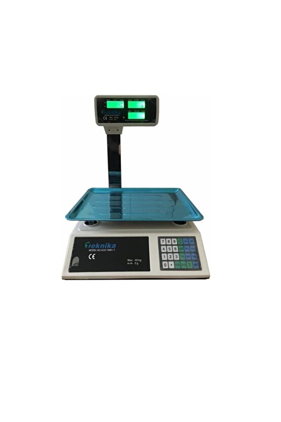 Boyunlu Ekranlı Elektronik Terazi Bakkal Manav Market Pazarcı Tartısı (MAX:40 KG 2GR HASSASİYET)
