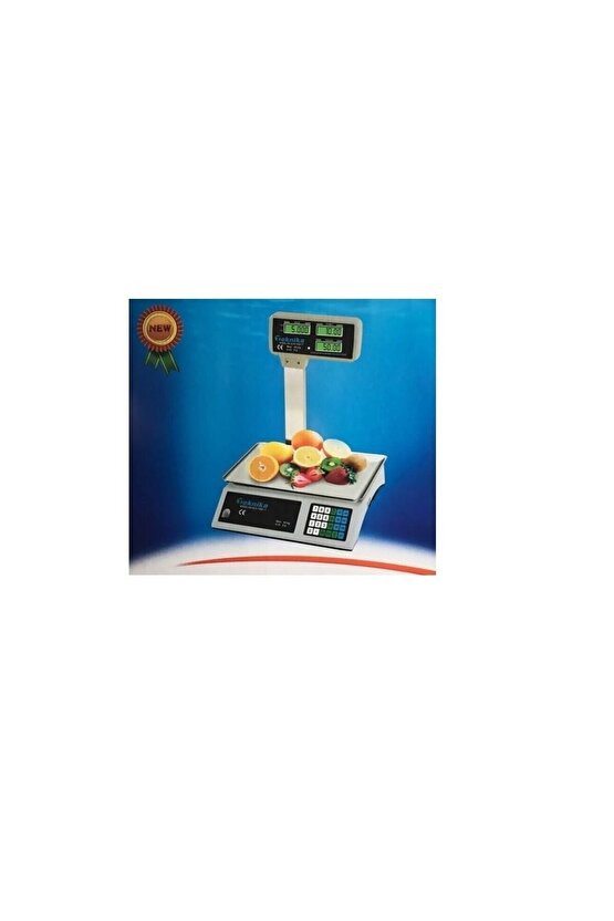 Boyunlu Ekranlı Elektronik Terazi Bakkal Manav Market Pazarcı Tartısı (MAX:40 KG 2GR HASSASİYET)