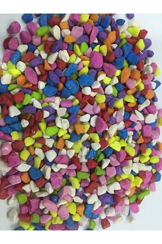 Renkli Akvaryum Taşı Çakıl Taşı Vazo Taşı 1 kg