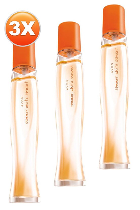 Summer White Sunset Kadın Parfüm Edt 50 Ml. Üçlü Set