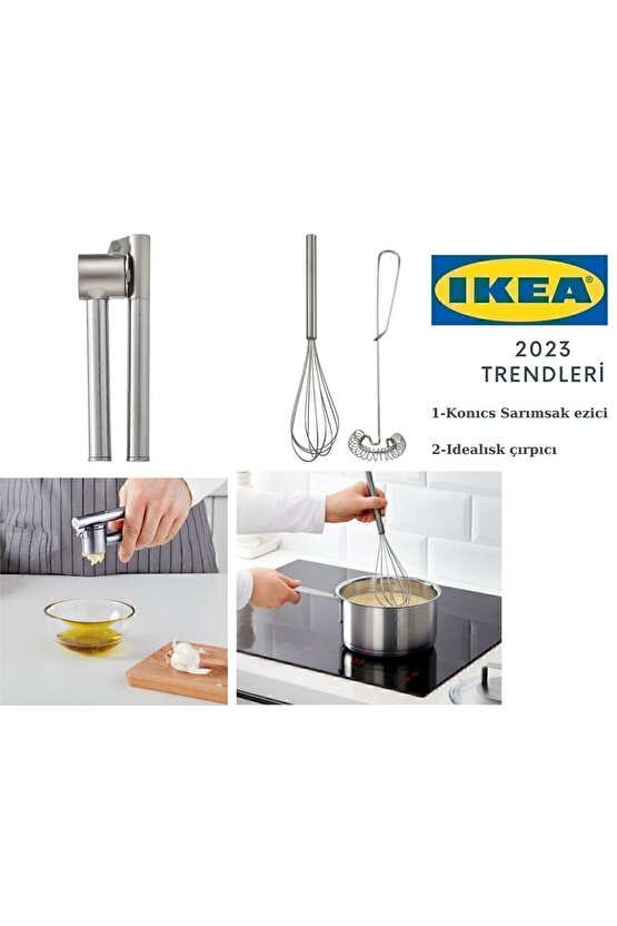 Koncıs Sarımsak Ezici + Idealısk Çırpıcı 2li Set Europestore