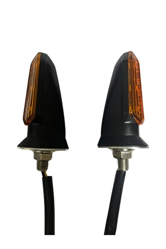 Motosiklet Sinyal Lamba Üniversal 12V Sarı Cam Sarı Led 2Li