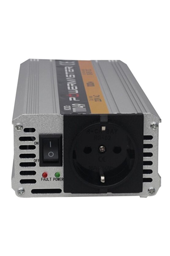 PowerMaster Pm-11149 12 Volt 1000 Watt Modıfıed Sınus Inverter (10-15v Arası-220v Ac)
