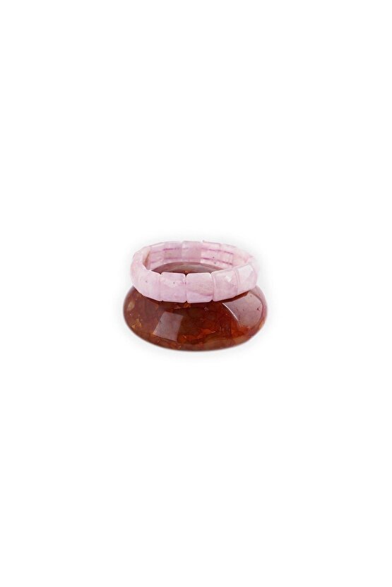 Pembe Kuvars Bileklik Model 2