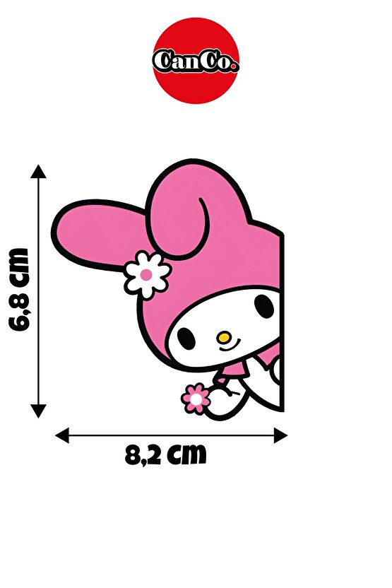 Hello Kitty Kuromi My Melody Set Su Geçirmez Yüksek Çözünürlüklü Lamba Priz Ev Dekorasyon Sticker