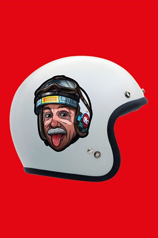 Einstein Sticker 10,6x13,8 Cm Su Geçirmez Yüksek Çözünürlüklü Araba Laptop Motorsiklet Kask Sticker