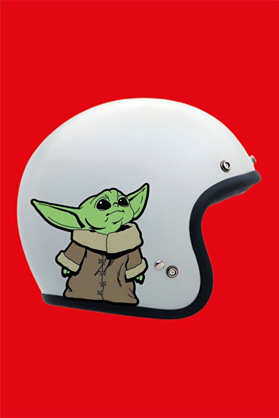 Baby Yoda Sticker 13,5x13,5 Cm Su Geçirmez Yüksek Çözünürlüklü Araba Laptop Oto Motor Kask Sticker