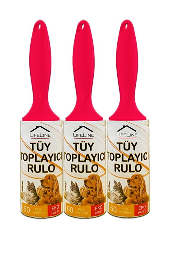 Eko Tüy Toplayıcı Rulo 3 Adet Kedi Tüy Toplayıcı Köpek Tüy Toplayıcı