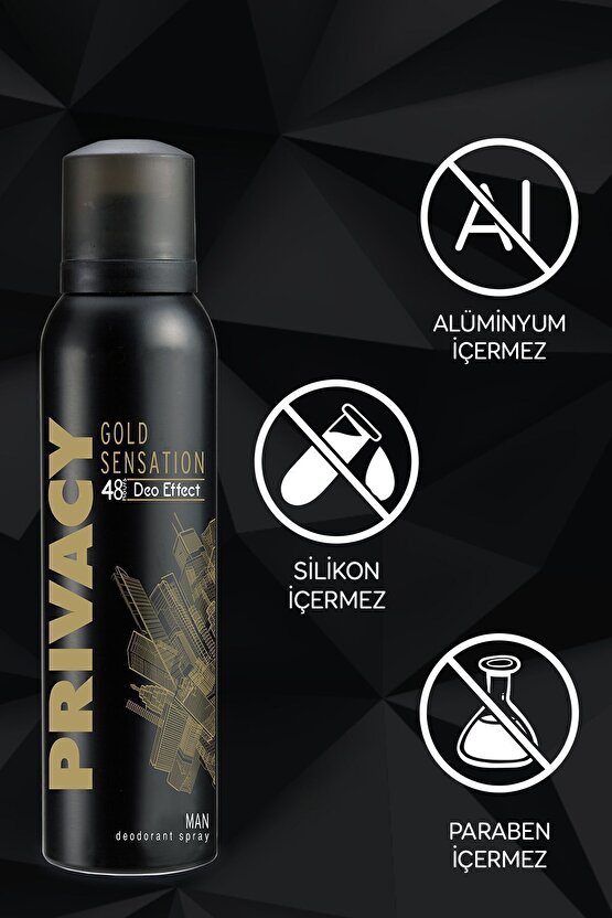 Gold Men Erkek Deodorant 3x150ml