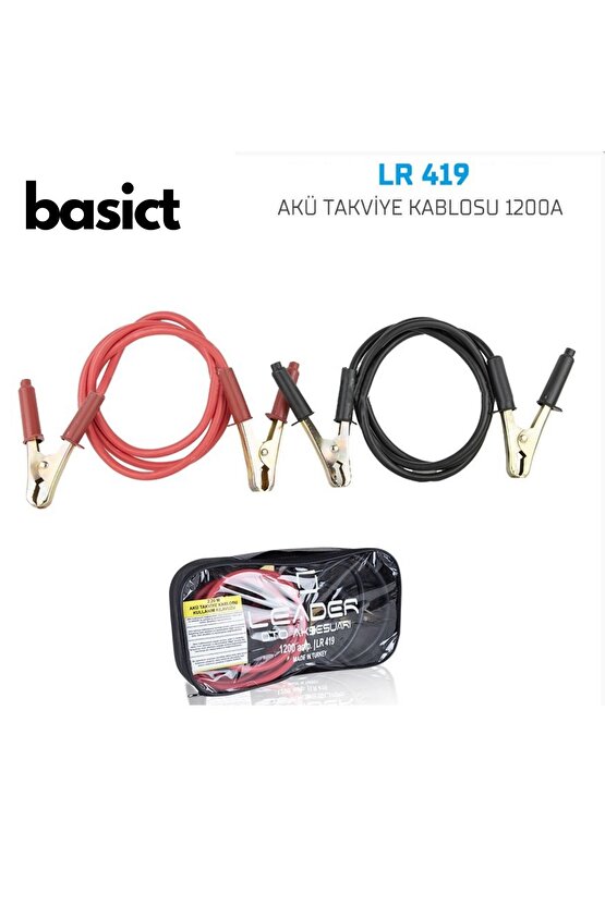 Basict Profesyonel 50mm 2.3m Takviye Kablosu | Binek Ve Ticari Araçlar İçin Ağır Hizmet Tipi