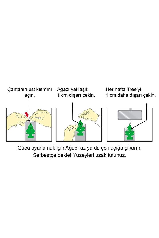 3lü Türk Bayrağı Vanilya Aromalı Asma Oto Kokusu