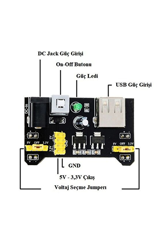 Breadboard Güç Kaynağı Modülü
