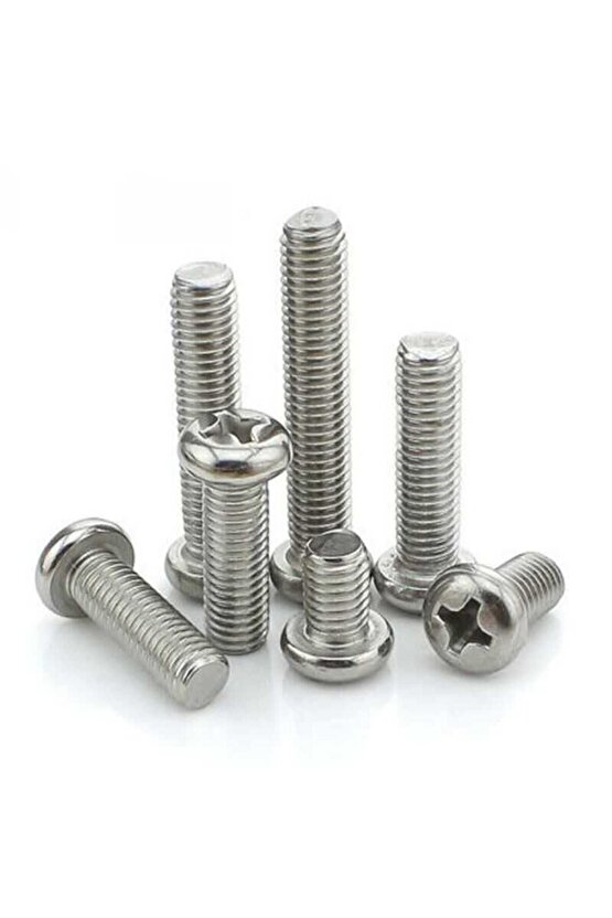 100 adet M3x30 mm YSB (Yuvarlak Silindir Başlı) Vida